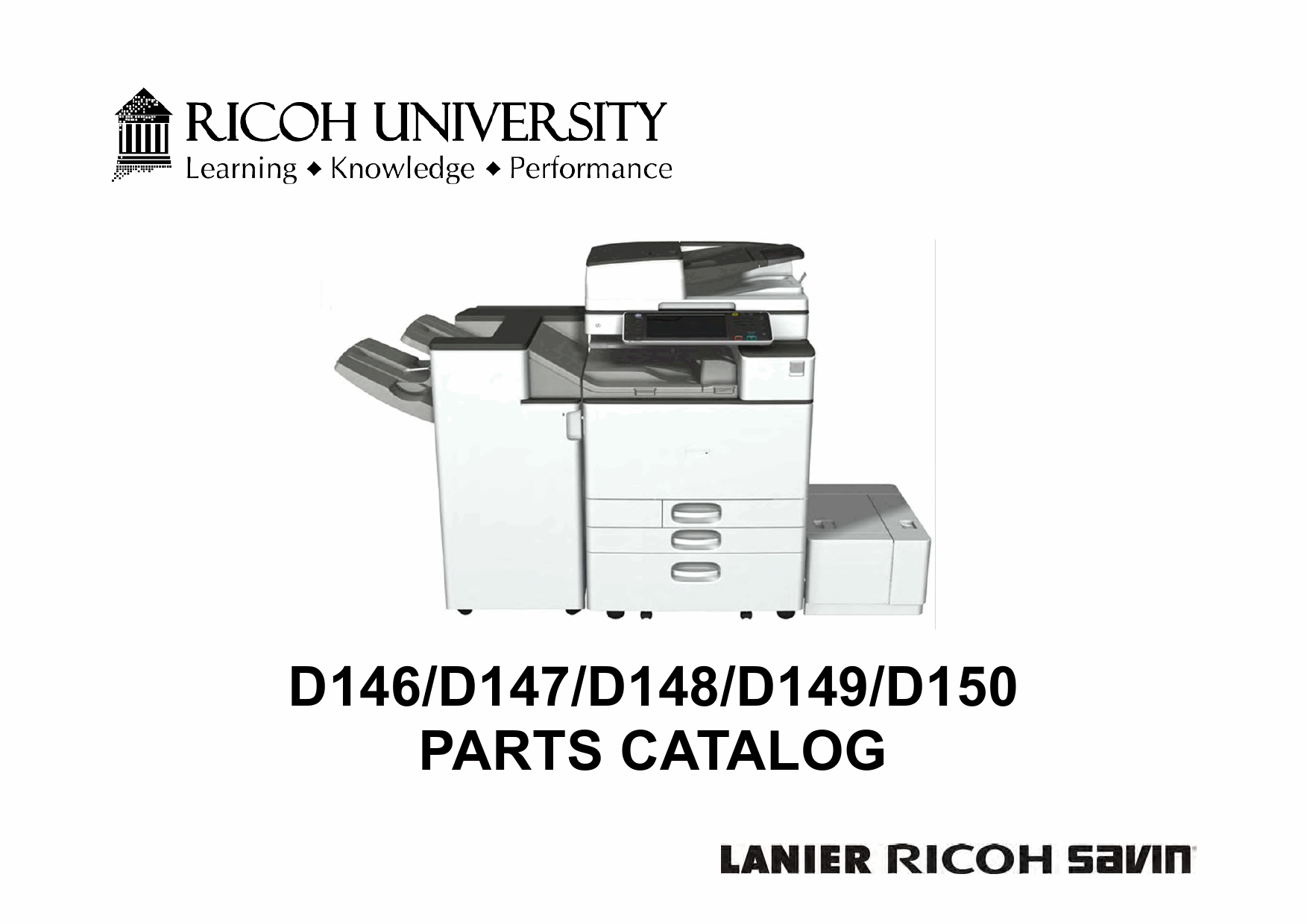 RICOH Aficio MP-C3003 C3503 C4503 C5503 C6003 D146 D147 D148 D149 D150 Parts Catalog-1